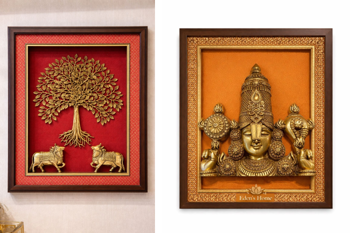 Brass Idols in Frame
